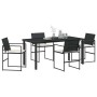 Conjunto de Comedor de Jardín 5 pcs Negro en Sillas de jardín | Comprar online en Foru.es