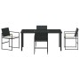 Conjunto de Comedor de Jardín 5 pcs Negro en Sillas de jardín | Comprar online en Foru.es