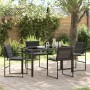Conjunto de Comedor de Jardín 5 pcs Negro Textileno y acero en Sillas de jardín | Comprar online en Foru.es