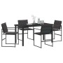 Conjunto de Comedor de Jardín 5 pcs Negro Textileno y acero en Sillas de jardín | Comprar online en Foru.es