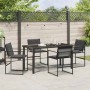 Conjunto de Comedor de Jardín 5 pcs Negro Textileno y acero en Sillas de jardín | Comprar online en Foru.es