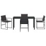 Conjunto de Comedor de Jardín 5 pcs Negro Textileno y acero en Sillas de jardín | Comprar online en Foru.es