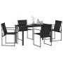 Conjunto de Comedor de Jardín 5 pcs Negro en Sillas de jardín | Comprar online en Foru.es
