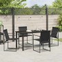 Conjunto de Comedor de Jardín 5 pcs Negro en Sillas de jardín | Comprar online en Foru.es