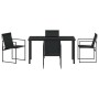 Conjunto de Comedor de Jardín 5 pcs Negro en Sillas de jardín | Comprar online en Foru.es