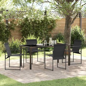Conjunto de Comedor de Jardín 5 pcs Negro en Sillas de jardín | Comprar online en Foru.es