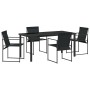 Conjunto de Comedor de Jardín 5 pcs Negro en Sillas de jardín | Comprar online en Foru.es