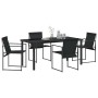 Conjunto de Comedor de Jardín 5 pcs Negro en Sillas de jardín | Comprar online en Foru.es