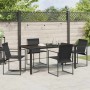 Conjunto de Comedor de Jardín 5 pcs Negro en Sillas de jardín | Comprar online en Foru.es