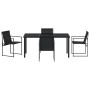 Conjunto de Comedor de Jardín 5 pcs Negro en Sillas de jardín | Comprar online en Foru.es