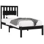 Estructura de cama madera maciza de pino negra 100x200 cm de vidaXL, Camas y somieres - Ref: Foro24-3103927, Precio: 129,88 €...