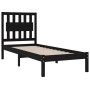 Estructura de cama madera maciza de pino negra 100x200 cm de vidaXL, Camas y somieres - Ref: Foro24-3103927, Precio: 129,88 €...