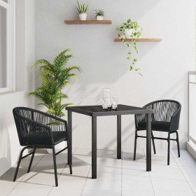 Conjunto de Comedor de Jardín 3 pcs Negro en Sillas de jardín | Comprar online en Foru.es