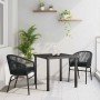 Conjunto de Comedor de Jardín 3 pcs Negro en Sillas de jardín | Comprar online en Foru.es