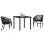 Conjunto de Comedor de Jardín 3 pcs Negro en Sillas de jardín | Comprar online en Foru.es