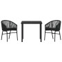 Conjunto de Comedor de Jardín 3 pcs Negro en Sillas de jardín | Comprar online en Foru.es