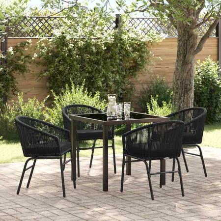 Conjunto de Comedor de Jardín 5 pcs Negro en Sillas de jardín | Comprar online en Foru.es