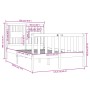 Estructura de cama madera maciza 120x190 cm de vidaXL, Camas y somieres - Ref: Foro24-3104098, Precio: 119,78 €, Descuento: %