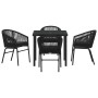 Conjunto de Comedor de Jardín 5 pcs Negro en Sillas de jardín | Comprar online en Foru.es