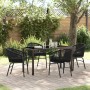 Conjunto de Comedor de Jardín 5 pcs Negro en Sillas de jardín | Comprar online en Foru.es