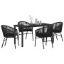 Conjunto de Comedor de Jardín 5 pcs Negro en Sillas de jardín | Comprar online en Foru.es