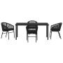 Conjunto de Comedor de Jardín 5 pcs Negro en Sillas de jardín | Comprar online en Foru.es