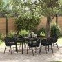 Conjunto de Comedor de Jardín 7 pcs Negro en Sillas de jardín | Comprar online en Foru.es