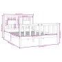 Estructura de cama de madera maciza blanca 140x190 cm de vidaXL, Camas y somieres - Ref: Foro24-3104109, Precio: 151,49 €, De...