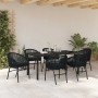 Conjunto de Comedor de Jardín 7 pcs Negro en Sillas de jardín | Comprar online en Foru.es