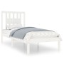 Estructura de cama madera maciza de pino blanco 90x200 cm de vidaXL, Camas y somieres - Ref: Foro24-3104049, Precio: 96,28 €,...