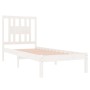 Estructura de cama madera maciza de pino blanco 90x200 cm de vidaXL, Camas y somieres - Ref: Foro24-3104049, Precio: 96,28 €,...