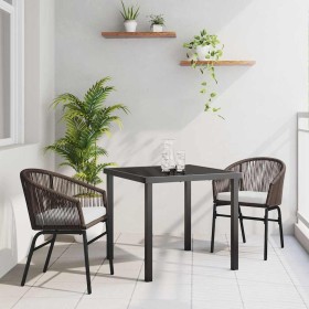 Conjunto de Comedor de Jardín 3 pcs Marrón en Sillas de jardín | Comprar online en Foru.es