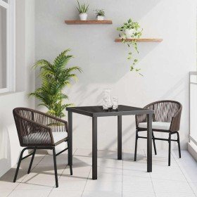 Conjunto de Comedor de Jardín 3 pcs Marrón en Sillas de jardín | Comprar online en Foru.es