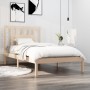 Estructura de cama de madera maciza de pino 90x200 cm de vidaXL, Camas y somieres - Ref: Foro24-3104048, Precio: 83,02 €, Des...