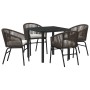 Conjunto de Comedor de Jardín 5 pcs Marrón en Sillas de jardín | Comprar online en Foru.es