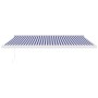 Toldo retráctil aluminio y tela azul y blanco 4x3 m de vidaXL, Toldos - Ref: Foro24-3154573, Precio: 1,00 €, Descuento: %