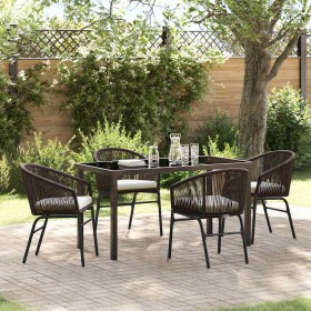 Conjunto de Comedor de Jardín 5 pcs Marrón en Sillas de jardín | Comprar online en Foru.es