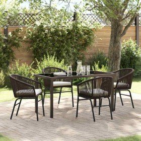 Conjunto de Comedor de Jardín 5 pcs Marrón en Sillas de jardín | Comprar online en Foru.es