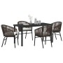 Conjunto de Comedor de Jardín 5 pcs Marrón en Sillas de jardín | Comprar online en Foru.es