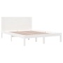 Estructura de cama de madera maciza de pino blanca 140x200 cm de vidaXL, Camas y somieres - Ref: Foro24-3104154, Precio: 187,...