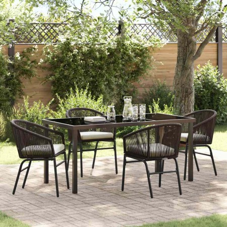 Conjunto de Comedor de Jardín 5 pcs Marrón en Sillas de jardín | Comprar online en Foru.es