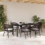 Conjunto de Comedor de Jardín 7 pcs Marrón en Sillas de jardín | Comprar online en Foru.es