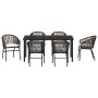 Conjunto de Comedor de Jardín 7 pcs Marrón en Sillas de jardín | Comprar online en Foru.es