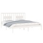 Estructura de cama madera maciza de pino blanco 200x200 cm de vidaXL, Camas y somieres - Ref: Foro24-3104084, Precio: 141,32 ...