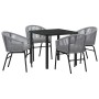 Conjunto de Comedor de Jardín 5 pcs Antracita en Sillas de jardín | Comprar online en Foru.es