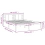 Estructura de cama madera maciza de pino blanco 120x200 cm de vidaXL, Camas y somieres - Ref: Foro24-3104214, Precio: 122,61 ...