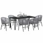 Conjunto de Comedor de Jardín 7 pcs Antracita en Sillas de jardín | Comprar online en Foru.es