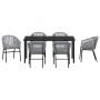Conjunto de Comedor de Jardín 7 pcs Antracita en Sillas de jardín | Comprar online en Foru.es