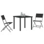 Conjunto de Comedor de Jardín 3 pcs Negro en Sillas de jardín | Comprar online en Foru.es