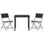 Conjunto de Comedor de Jardín 3 pcs Negro en Sillas de jardín | Comprar online en Foru.es